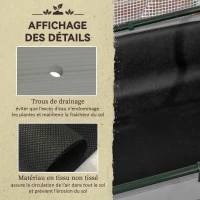 Outsunny Potager sur Pieds surélevé avec bâche Jardinière surélevée potager volume 104 L avec Trous de Drainage, Tissu non tissé(m-5)
