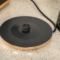 HOMCOM Bouilloire électrique, 1,7L, 2,2kW, fonction d'ébullition rapide avec filtre anticalcaire amovible et lavable(m-5)