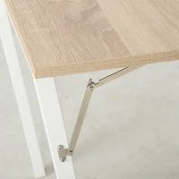 HOMCOM Masă pliabilă cu raft, design industrial, economisire de spațiu, pentru spații mici, 78,5 x 91 x 93 cm, Stejar(m-11)