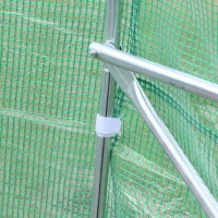 Outsunny Seră pentru Grădină cu 6 Ferestre, Ușă Rulantă și Acoperiș Învelit PE, 4,5x3x2 m, Verde Închis(m-11)