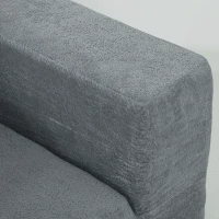 HOMCOM Sofá Seccional en Forma de U Sofá Modular con 2 Taburetes 2 Almohadas Reposabrazos Anchos sin Montaje Gris(m-9)