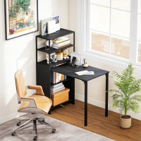 HOMCOM Folding Shelf and Work Table - Black(m-8)