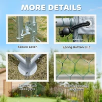 Kurnik z wybiegem 3x1,7x1,9 m, stal ocynkowana, zamek(m-6)