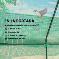 Outsunny Invernadero de Terraza Mini Invernadero 240x90x90 cm con Ventanas de Malla para Cultivar Verduras y Flores Verde(m-4)