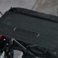 HOMCOM Andador para Ancianos Plegable de Aluminio con Asiento 4 Ruedas Altura Ajustable Frenos de Maneta Rojo y Negro(m-8)