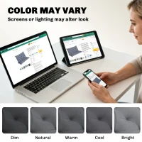 Outsunny Pernă de Grădină Modernă pentru Ședere în Exterior cu 6 Curele, Pernă Căptușită din Bumbac și Poliester, pentru Canapele Balanțe Bănci, 100x98x8 cm, Gri Închis(m-7)