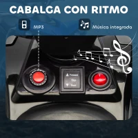 AIYAPLAY Quad Eléctrico para Niños 6 V Quad para Niños de 37 a 72 Meses Velocidad hasta 3 km/h Faros y Música 70x42x45 cm Azul(m-6)