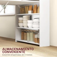 HOMCOM Mesa Plegable de Comedor Mesa de Cocina con Ala Abatible 4 Compartimentos Hasta 3 Personas 78,5x91x93 cm Blanco(m-5)