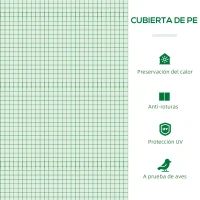 Outsunny Invernadero Pequeño para Cultivo de Plantas con 4 Ventanas Marco de Acero y Cubierta de PE Anti-UV 200x80x45 cm Verde(m-4)