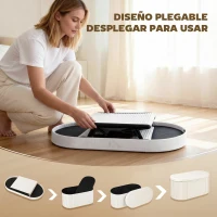 HOMCOM Puff Almacenaje Banco Almacenaje Plegable 72 L 76x38x35 cm Tapizado en Terciopelo Baúl de Almacenamiento Crema(m-5)
