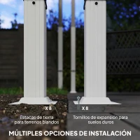 Outsunny Pérgola de Jardín 4x3 m con Techo Retráctil Protección UPF30+ Drenaje Cenador de Jardín para Patio Exterior Beige(m-6)