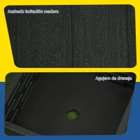 Outsunny Base para Sombrilla Exterior 3 en 1 Mesa Auxiliar Macetero con Drenaje Soporte de Parasol Rellenable Arena 80 kg Negro(m-8)