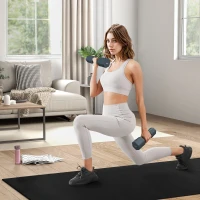 SPORTNOW Lot de 2 haltères réglables hexagonales avec poignée antidérapante pour l'entraînement à domicile, 2 x 2.5kg(m-10)