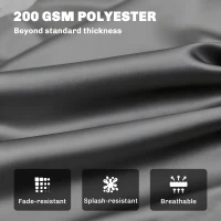 Outsunny Pernă de Grădină Modernă pentru Ședere în Exterior cu 6 Curele, Pernă Căptușită din Bumbac și Poliester, pentru Canapele Balanțe Bănci, 100x98x8 cm, Gri Închis(m-4)