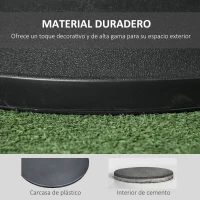 Outsunny Base para Sombrilla Redonda 25 kg Soporte de Parasol de Cemento para Sombrilla con Postes Ø33 mm Ø38 mm Ø48 mm(m-4)
