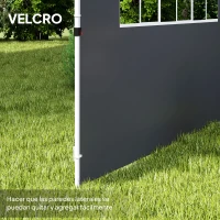 Outsunny Paredes Laterales para Carpa de 3 x 3 m 2 Paneles de Tela Oxford de 300x200 cm con Ventana para Fiestas Gris Oscuro(m-5)
