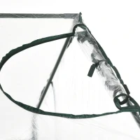 Outsunny Serra da Esterno con Ingresso a Zip e Presa d'Aria Superiore, in Plastica e Acciaio, 180x100x152 cm, Trasparente(m-9)