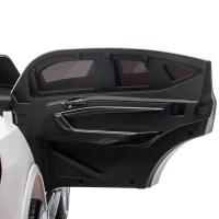 HOMCOM Coche de Batería para Niños 12V Audi E-tron con Mando a Distancia Faros Bocina Música Velocidad 3-5 km/h Blanco(m-12)