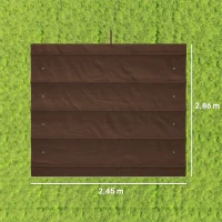 Outsunny Techo de Repuesto Retráctil 3x2,5 m para Marco de 3x2 m Toldo de Tela Solo para Cenador Jardín con 8 Orificios Café(m-3)