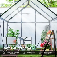 Outsunny Seră Walk-In din Policarbonat 192.5 x 131 cm(m-4)