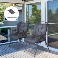 Outsunny Set de Două Perne pentru Scaune de Exterior - Gri(m-2)