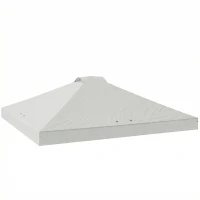 Outsunny Toldo de Pérgola de Recambio 3x3 m Techo de Repuesto para Carpa Plegable de Tela Oxford 210D Protección UV 50+ Blanco(m-10)
