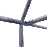 PawHut Kurnik Kurnik Woliera, z możliwością wejścia, zamknięte drzwi, na 10-12 kur, 280 cm x 380 cm x 195 cm, Szary(m-8)