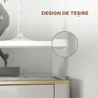 HOMCOM Masă de Bar Înaltă, Masă Modernă Rotundă de Dining cu Blat Vopsit și Bază din Oțel, Masă Bistro pentru 2 Persoane, Alb(m-8)