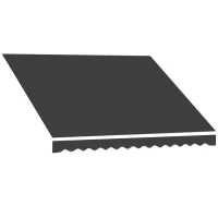 Outsunny Tecido substituto para toldo – cobertura solar UPF 50+ para armação 3,5 x 2,5 m, Cinza escuro(m-7)