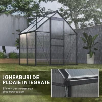 Outsunny Seră Walk-In din Policarbonat 192.5 x 131 cm(m-7)