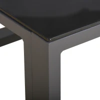 Outsunny 5 Pieces Outdoor Patio Furniture Set, Sofa Couch with Glass Coffee Table, Cushioned Chairs and Aluminum Tube, for Balcony Garden Backyard, Grey(m-7)