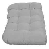 Outsunny Bankkissen für 2 Personen für Innen und Außen mit 8 Steppungen für Stühle Sofas 110x48x8 cm Grau(m-4)