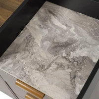 Commode de salon avec 3 tiroirs et armoire à deux portes, 120x40x77 cm, Couleur naturelle(m-7)