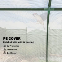 Outsunny Szklarnia z siatką PE, zimowa szklarnia foliowa ze stali, tunel foliowy 200 x 100 x 80 cm biały(m-4)