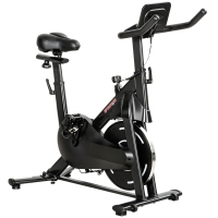 SPORTNOW Heimtrainer für Zuhause mit einstellbarem Magnetwiderstand LCD-Display Verstellbarer Sitz und Lenker Rollen Schwarz