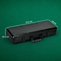 SPORTNOW Set Poker con 500 Fiches, 2 Mazzi di Carte, 5 Dadi, Pulsanti e Valigetta Protettiva in Alluminio Nero(m-3)