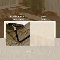 Outsunny Zestaw 2 leżaków składanych z daszkiem przeciwsłonecznym, 5-stopniowa regulacja oparcia, brązowe(m-7)