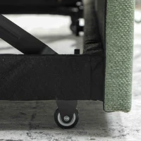 HOMCOM Three-Way 2 Seater Sofa Bed with Three-position back and Two Soft Pillows - Green(m-13)