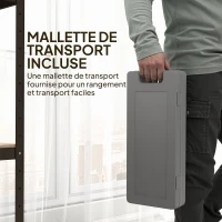 HOMCOM Ensemble d'haltères courtes multicolores total 6 kg avec mallette 6 haltères 0,5kg, 1kg, 1,5kg rose, violet, café(m-6)