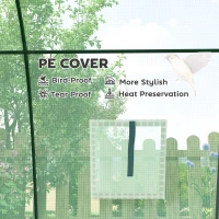 Outsunny Polytunnel Greenhouse with Sandbags, Walk-In Tunnel Green House with 2 Doors and Screen Windows, 1.8 x 1.8 x 2m, Green(m-7)