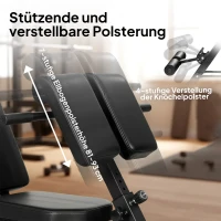 SPORTNOW Multifunktionale Hantelbank, Verstellbare Schräg- und Flachbank mit 6-stufiger Rückenlehne, 3-stufigem Sitz, Schwarz(m-6)