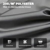 Outsunny 2 Sitzer Bankauflage 100 x 98 x 8 cm Sitzkissen mit Bändern Rückenkissen für Indoor/Outdoor Polster Auflage für Sitzbank Gartenbank Gartenmöbel Hollywoodschaukeln Dunkelgrau(m-4)