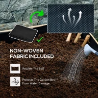 Outsunny Grządka podwyższona, odporna na warunki atmosferyczne, 4 kółka, naturalne drewno, 89 x 48 x 47 cm(m-7)