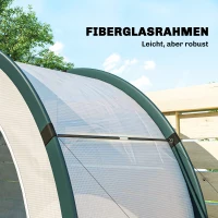 Outsunny Gewächshaus mit gewölbte Oberseite, Klappbar Foliengewächshaus 200 x 80 x 164 cm Grün(m-7)