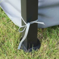 Outsunny 3m x 3m Hardtop Metal Frame Gazebo with 4 curtains, 100 kg Snow Load Capacity, Black(m-14)