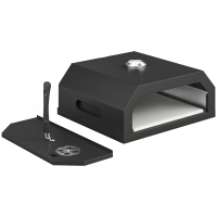 Outsunny Horno para Pizza de 12" para Parrilla con Piedra y Termómetro