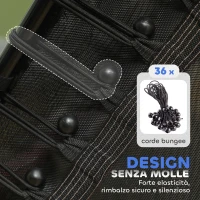 HOMCOM Tappeto Elastico per Bambini con Ingresso a Cerniera e Pali Imbottiti, Ø163.5x190 cm, Rosso(m-5)