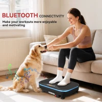 SPORTNOW Vibration Plate Exercise Machine with Cool Lights, 99 Speed Levels(m-5)