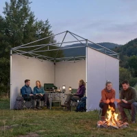 Outsunny Set 3 pannelli laterali gazebo con cerniera, 300x200 cm, Blu(m-4)