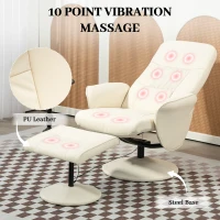 Fotel relaksacyjny z podnóżkiem, elektryczny masaż, leżanka(m-4)